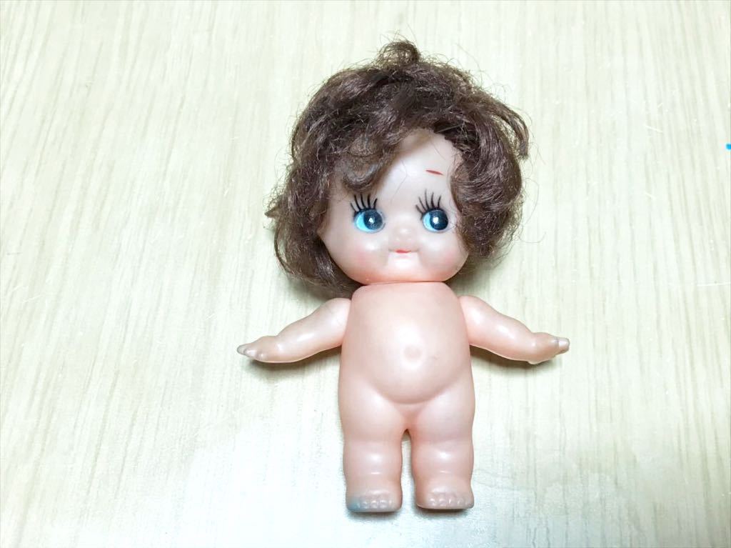 昭和レトロ 当時物 キューピー人形 髪の毛 茶髪 ミニ人形 ソフビ