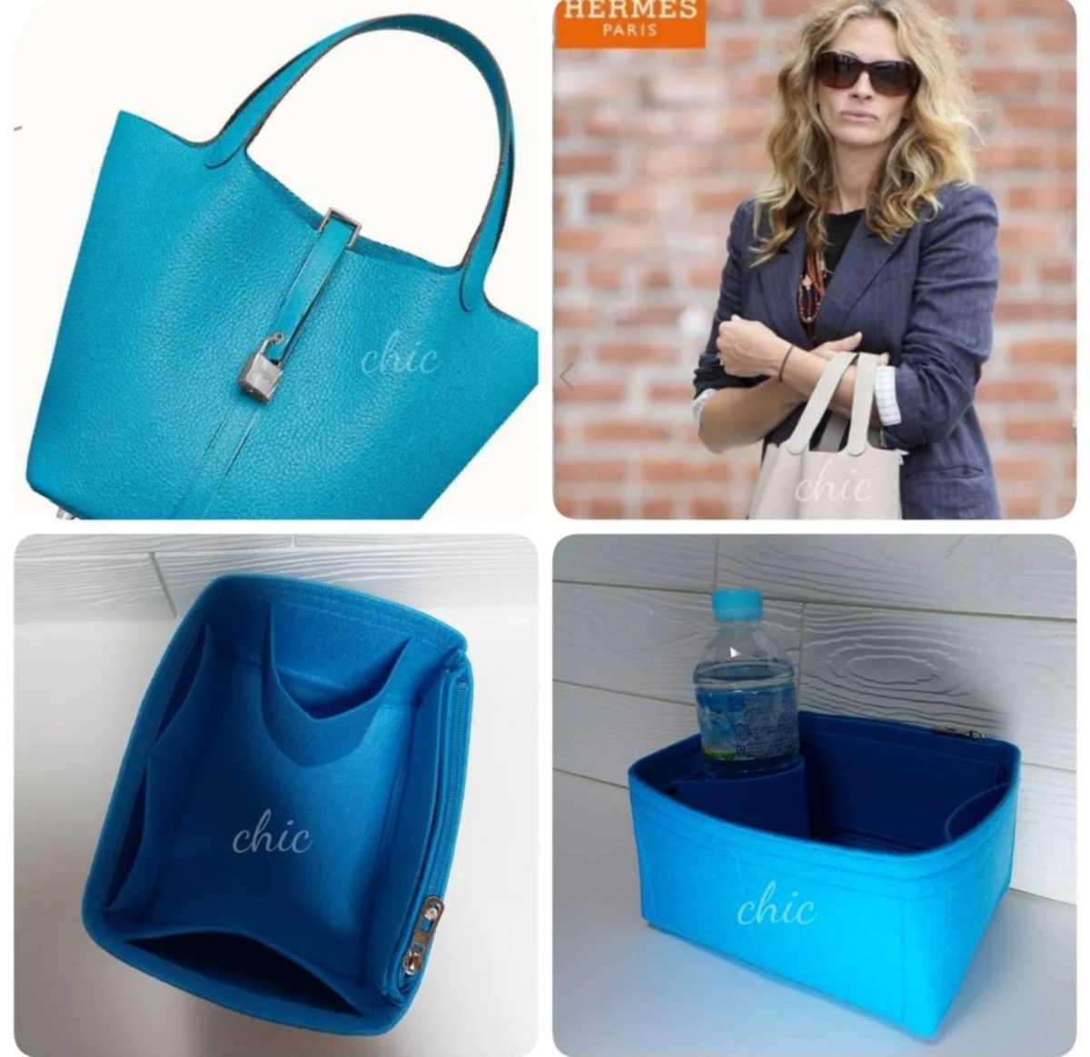 ピコタン/ピコタンロック22MM用 バッグインバッグ　■季節限定カラー　ブルー色インナーバッグ 超軽量　丈夫なトリプル縫い