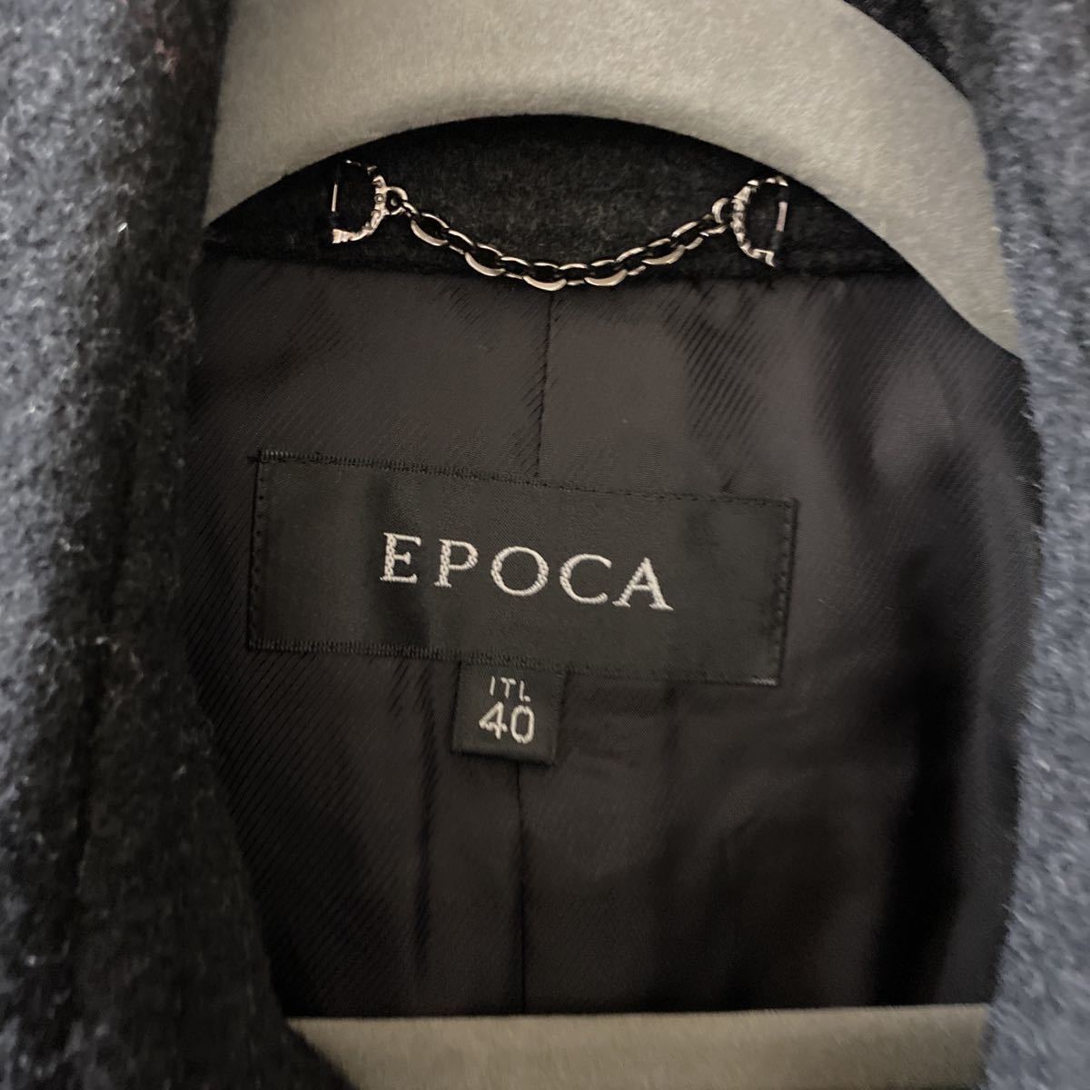 (税込)ジャケット/アウター美品エポカの美形なシンプルお洒落なハーフコート サイズ40、M EPOCA