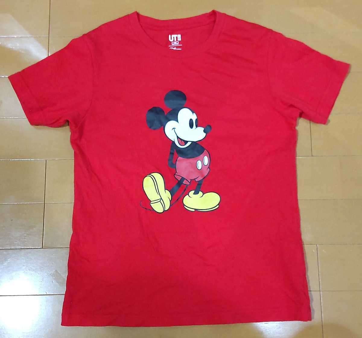 Paypayフリマ 送料無料 Uniqlo ユニクロ ミッキーマウスの半袖tシャツ 赤 Mickey Disney ディズニー レッド キッズ 子供用 男の子 男女兼用 140サイズ