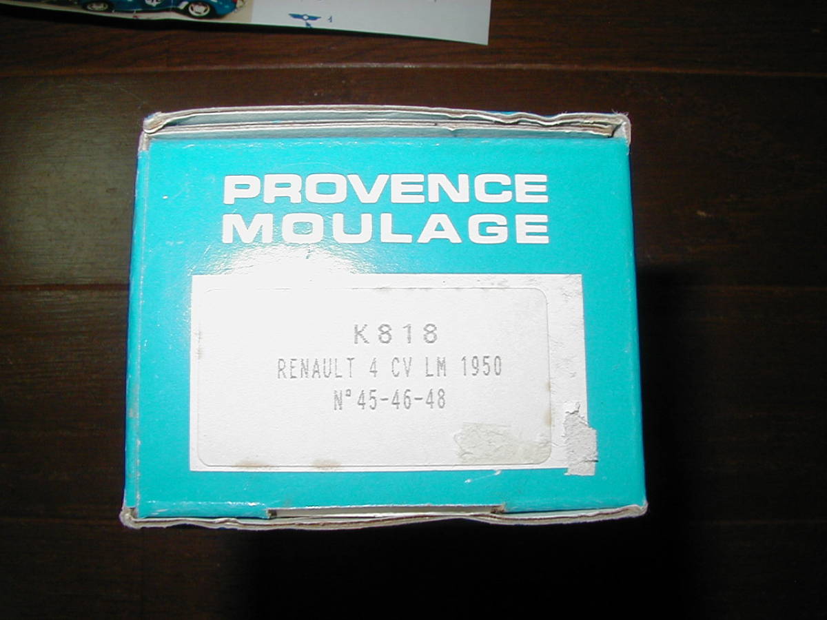  Pro Vance m Large .1/43 K818 Renault 4 CV LM 1950 N45-46-48 PROVENCE MOULAGE RENAULT 4CV Le Mans