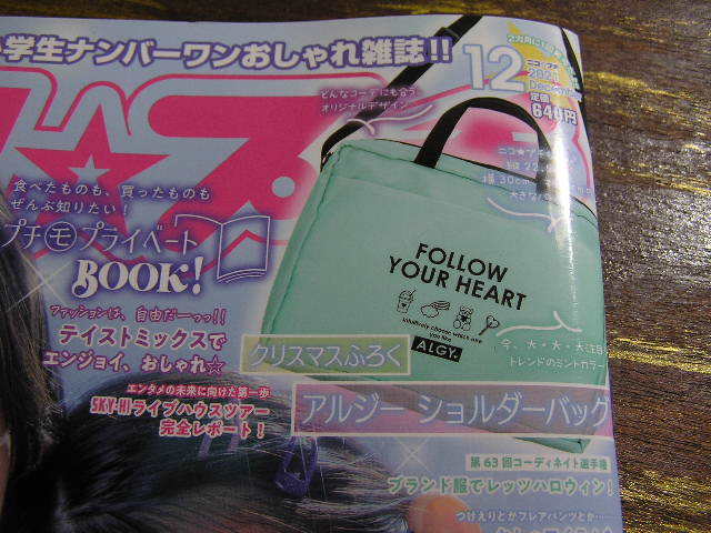 ニコプチ 2021年12月号付録 ALGY アルジー ショルダーバッグ ※土日祝日発送無し_参考までに。