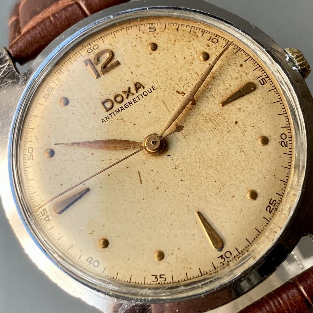 動作良好 ドクサ アンティーク 腕時計 1959年 手巻き メンズ DOXA 