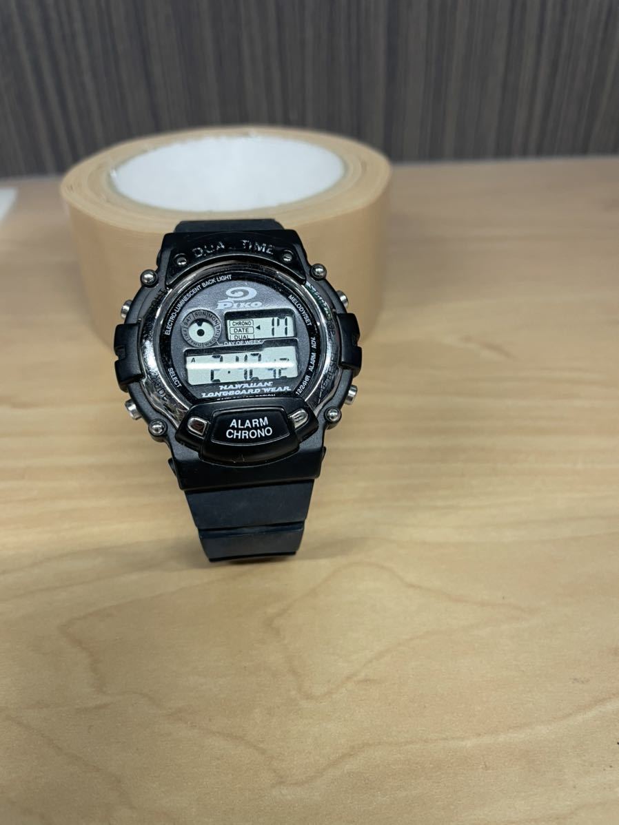240円 人気アイテム 美品 POLAR デジタル 腕時計 ポラール ブラック スクエア 稼動品 F6231