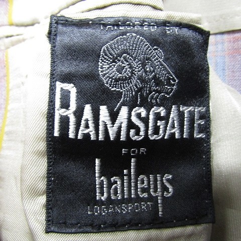 RAMSGATE テーラード JKT サイズ 41REG 古着 ジャケット スーツ ブレザー チェック 1A0716_画像3