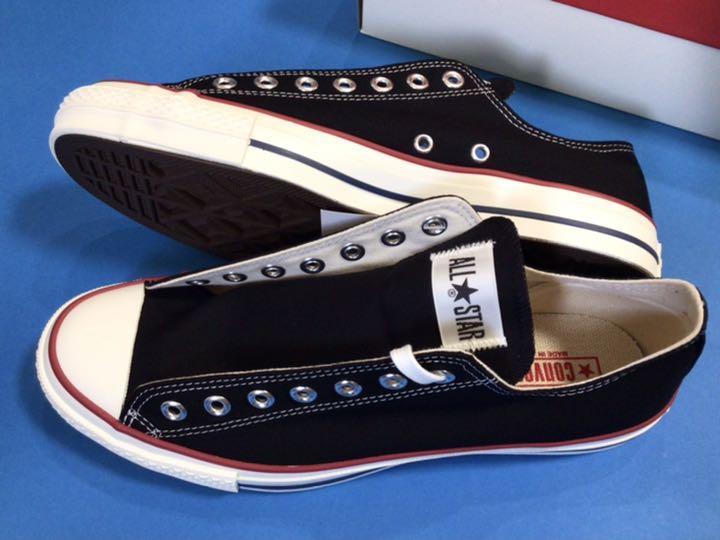 新品】27cm日本製キャンバス オールスター J OXブラック/トリコ
