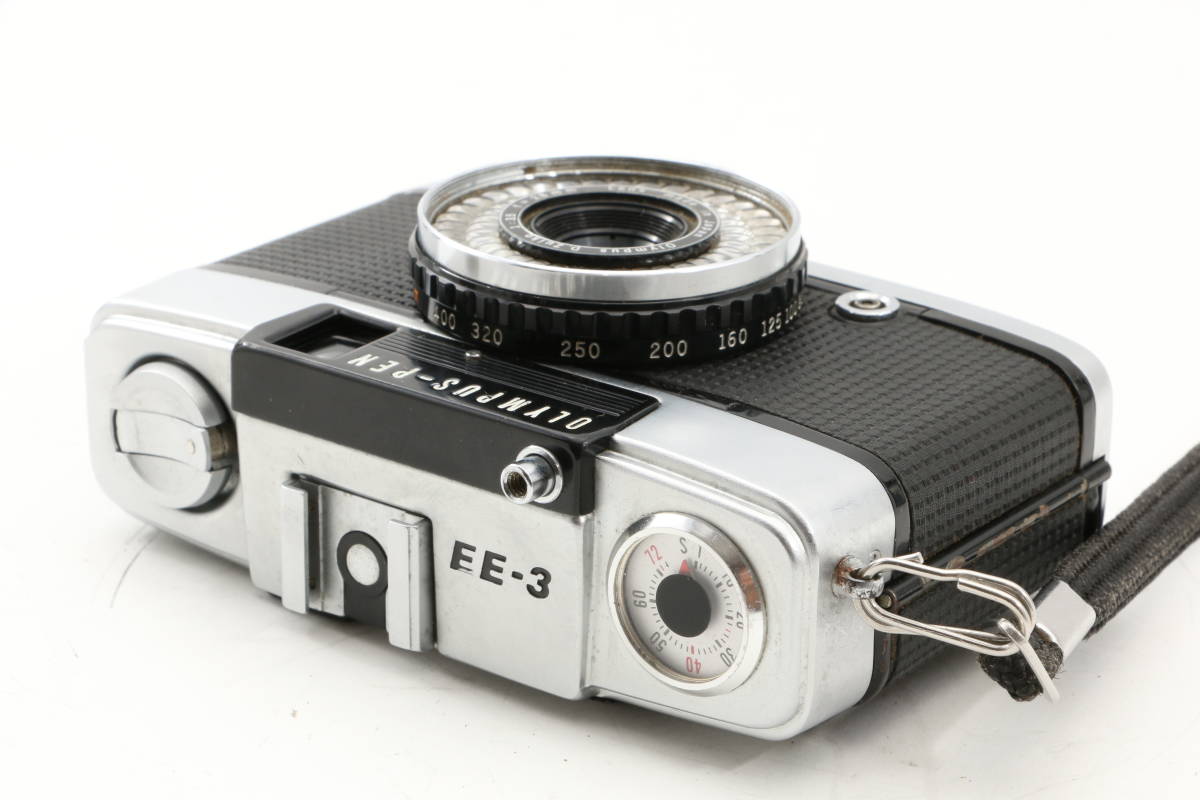 モルト張り替え済み OLYMPUS PEN EE-3 ブラック / オリンパス コンパクトフィルムカメラ / 赤旗OK /