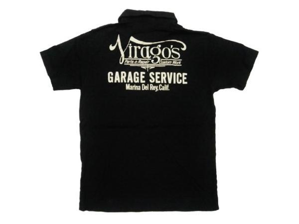 MWS 1515907「VIRAGO'S」スキッパー半袖ポロシャツ XL新品IND黒