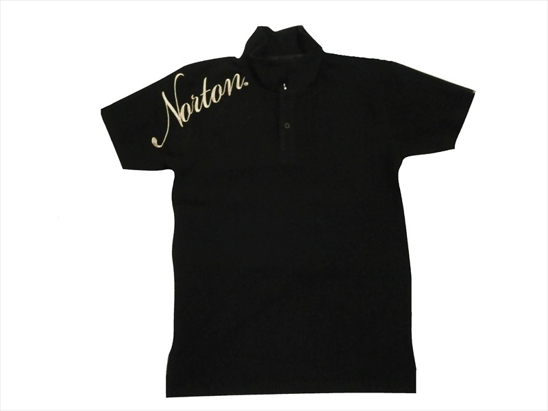 Norton ノートン 182N1201 ストライプ ブリスター ジャガード 半袖ポロシャツ ブラック M新品_画像6