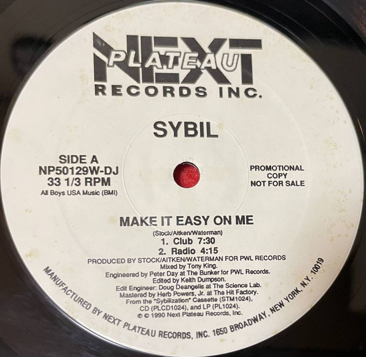 Sybil - Sybilization Records 1990 Inc. Next ORIGINAL Plateau US LP