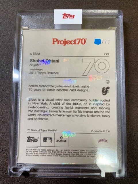 希少・世界70枚限定】大谷翔平 topps project 70 レインボーフォイル