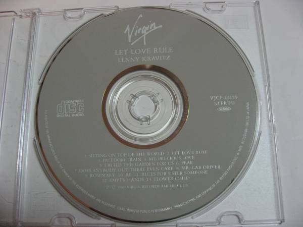 【ジャケット無ＣＤのみ中古品・即決】　Lenny Kravitz　 「LET LOVE RULE」　 レニー・クラヴィッツ　 全国一律送料：１８０円_画像1