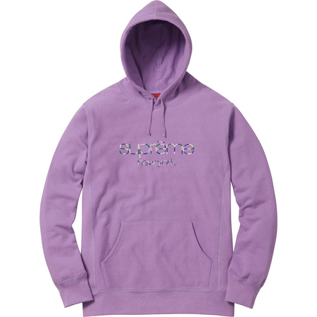 即決 supreme 17 ss Multi Color Classic Logo Hooded Sweatshirt Lavender