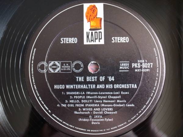 LP　THE BEST OF '64 / HUGO WINTERHALTER AND HIS ORCHESTRA_画像2