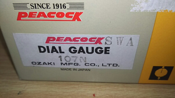 S821-3 PEACOCK 107N SWA 0.01 ダイヤルゲージ 未使用保管品_画像2