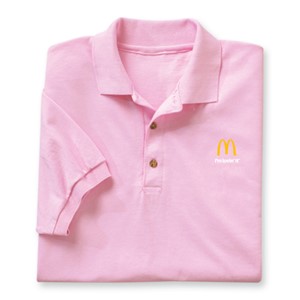 US マクドナルド I'm Lovin it ポロシャツ Pink 制服、レア♪_画像1