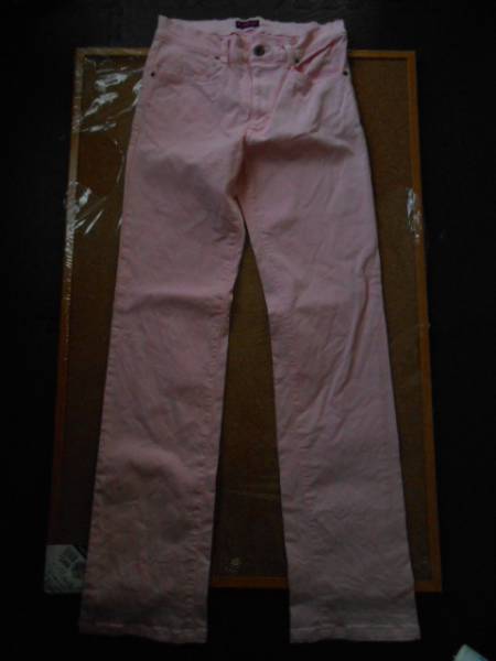 ◆ローズバッド◆Rose budのピンクのカラーパンツW30 used　_画像1