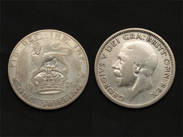 【イギリス】 シリング 1926年 Shilling ジョージ5世 銀貨_画像1