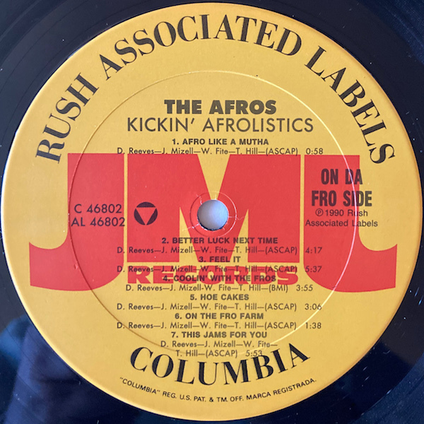【シュリンク / US / LP】 THE AFROS / Kickin' Afrolistics 【C 46802】_画像3