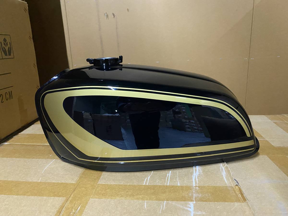 GT380 金B3ライン タンク / GT550 GS400 外装BEET キジマ 黒 ブラック