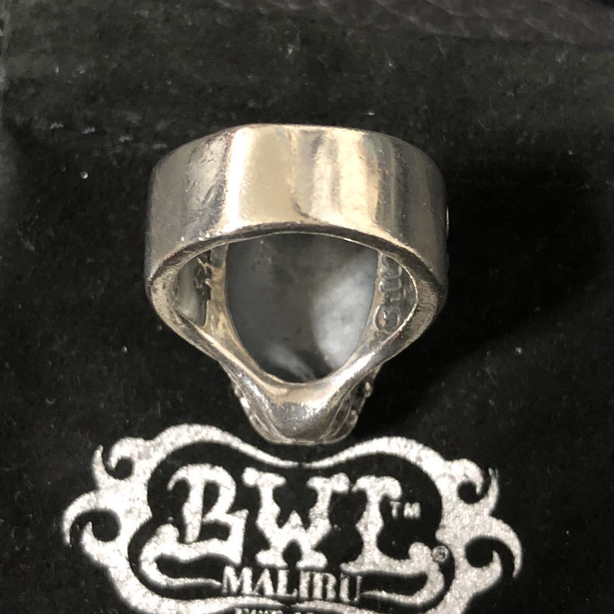 Bill Wall Leather ラージドッグヘッド リング w/ピンクストーン Bill Wall Leather ラージドッグヘッド リング w/ピンクストーン
