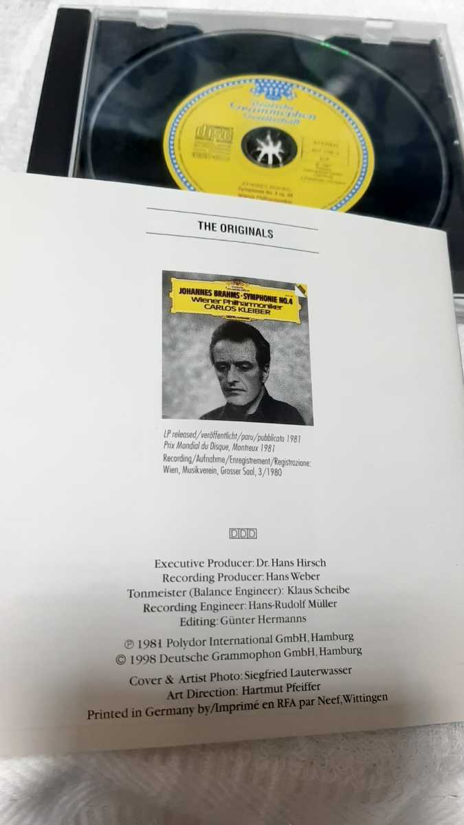 ブラームス 「交響曲4番」カルロス・クライバー 指揮 ウィーンフィル1980年録音。グラモフォン輸入盤_画像5