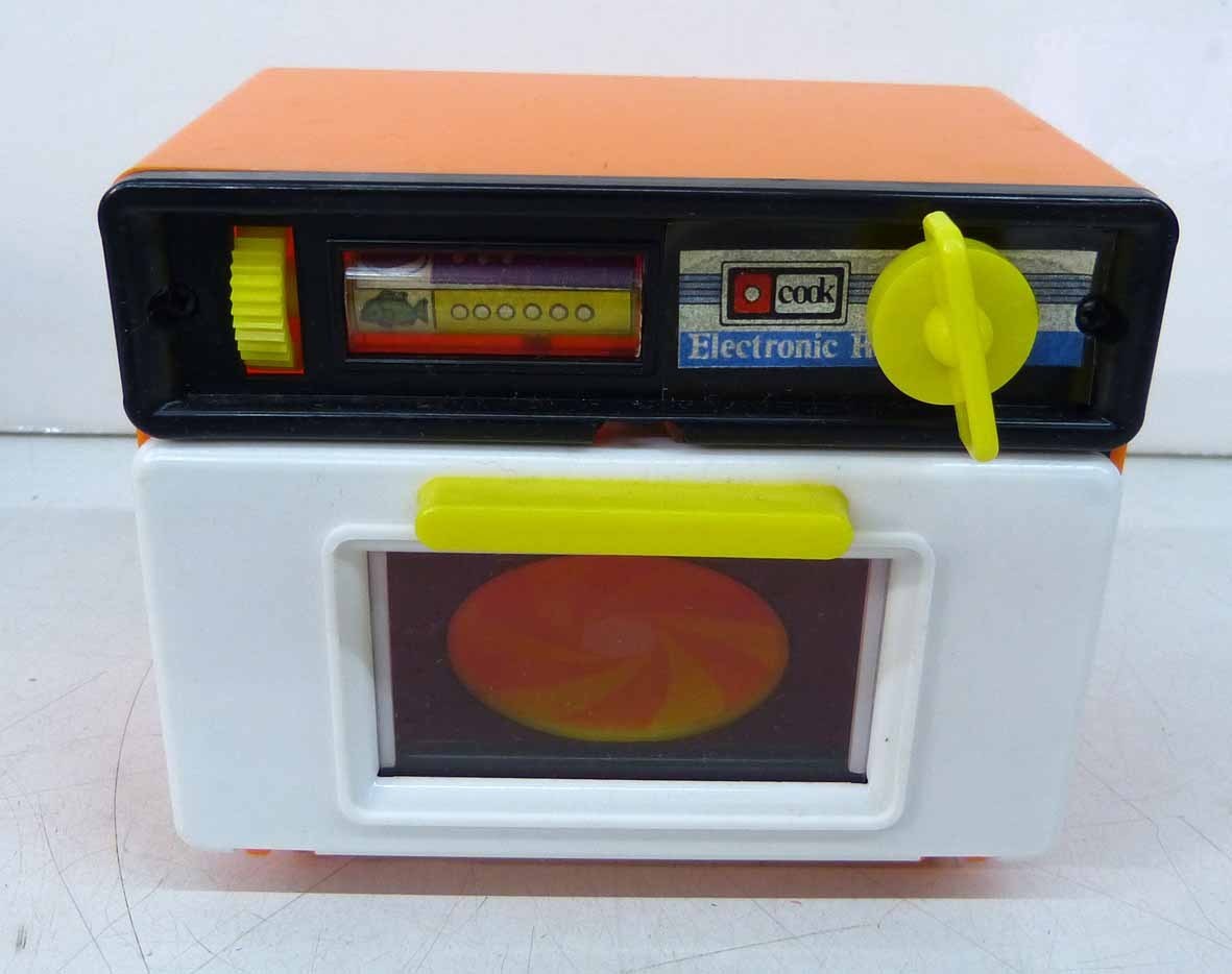 * retro!agatsuma Princess s Lee z microwave oven toy kitchen consumer electronics toy box attaching USED goods *