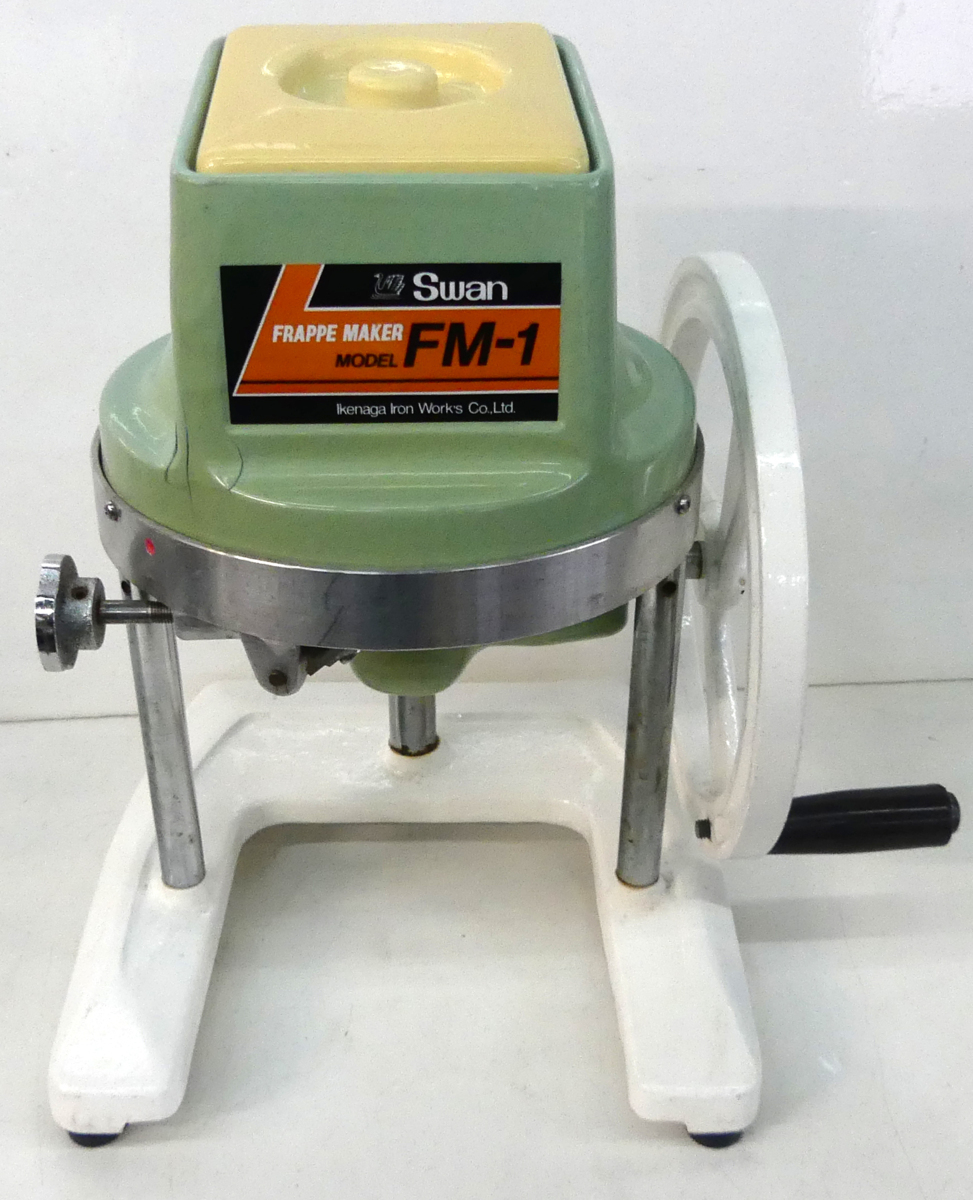 * Showa Retro!.. ironworking Swan chip ice machine / ice . machine FREPPE MAKER[FM-1]USED goods *