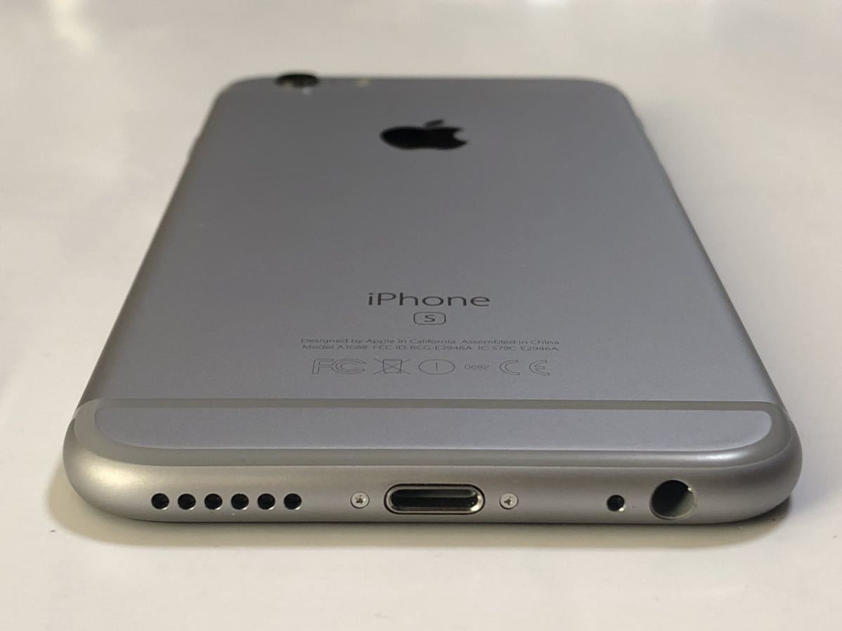 美品 SIMフリー iPhone6s 64GB 100% スペースグレー SIMロック解除 Apple iPhone スマートフォン スマホ アップル  シムフリー 送料無料