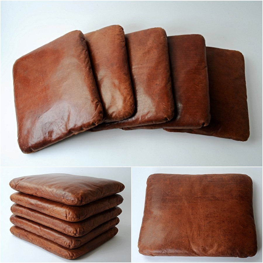 革座布団 5枚 60cm×49cm 古民芸 茶道具 クッション 革座布団 5枚 60cm×49cm 古民芸 茶道具 クッション