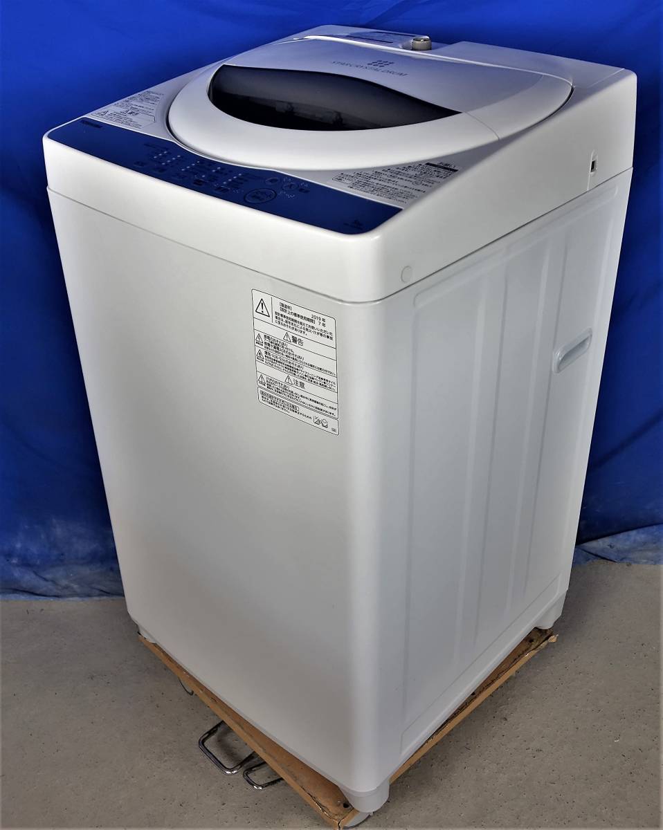 生活家電 洗濯機 送料無料 安心保障付き 2019年式 Toshiba/東芝 AW-5G6 5.0kg 全自動洗濯機 Y-1008-103