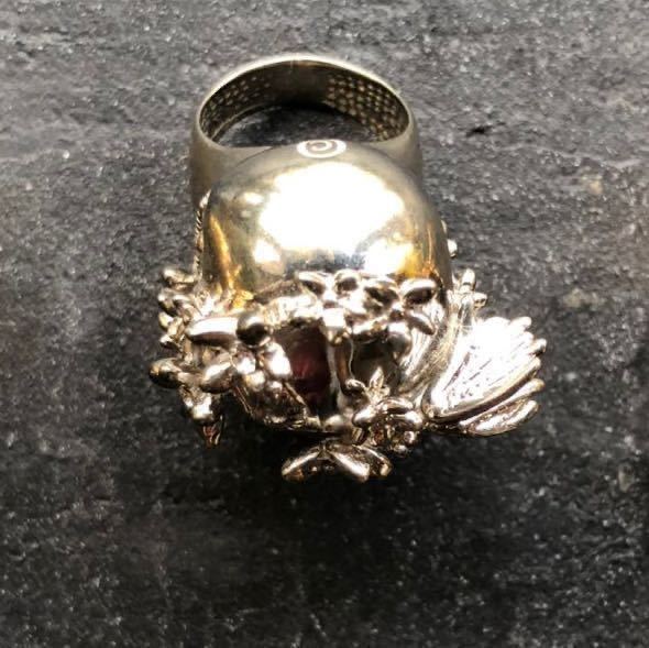  Alexander * McQueen Alexander McQeen ring Skull exclusive use box attaching flower flower butterfly butterfly butterfly skeleton ..② centre 