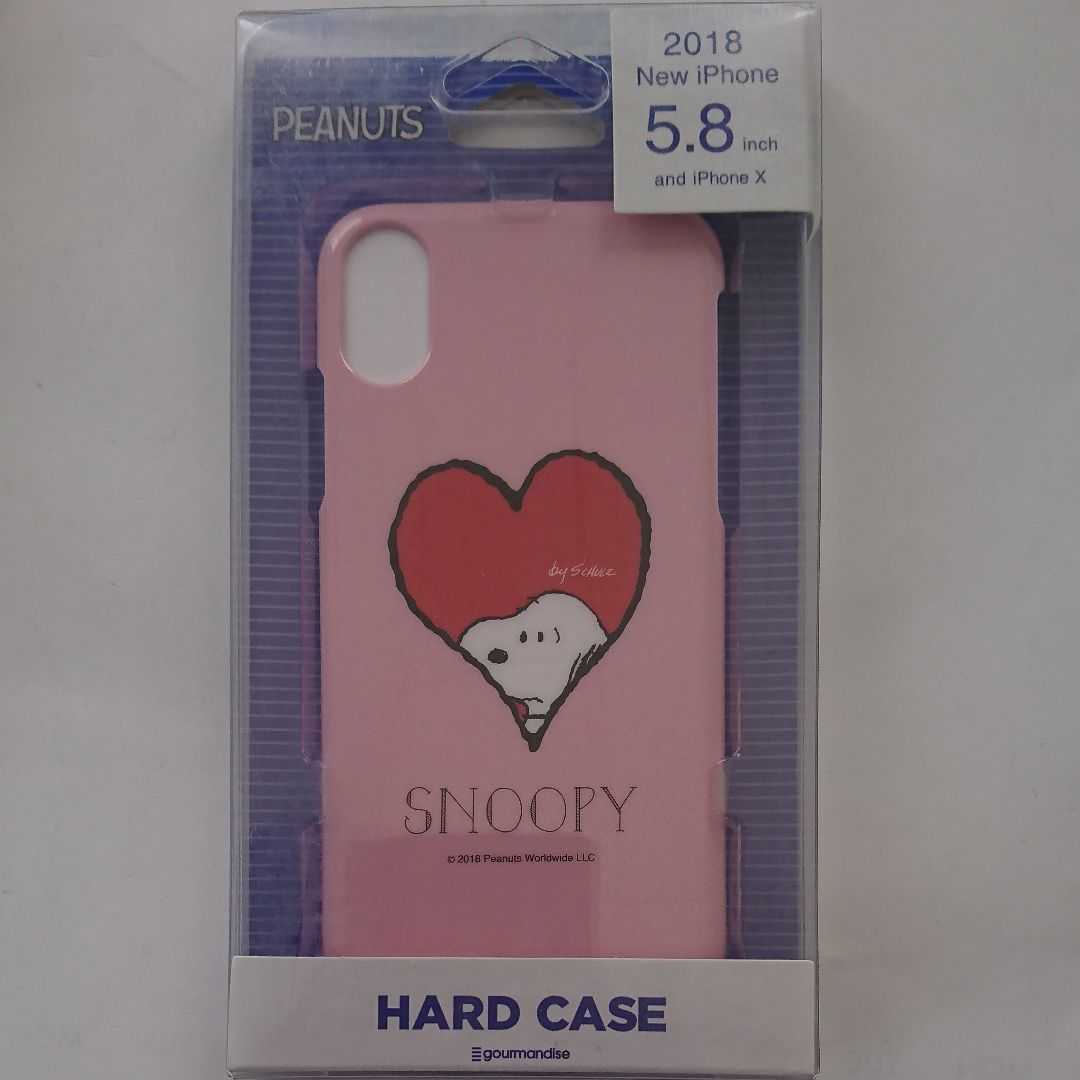 iPhone XS/X жесткий чехол Snoopy SNOOPY PEANUTS Heart розовый 