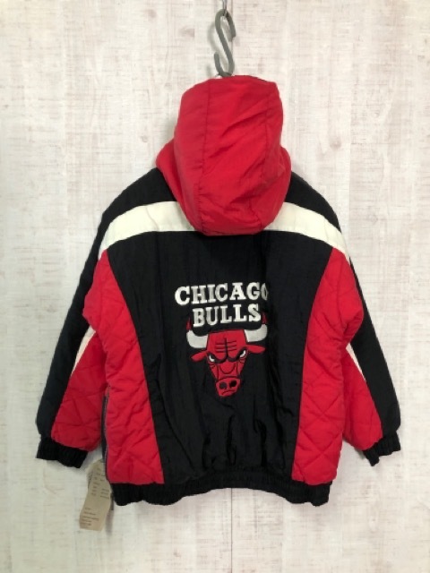 【90s ヴィンテージ】未使用 デットストック★ATHLETICS社製 CHICAGO BULLS シカゴブルズ ハーフジップ ジャンパー キッズM_画像2
