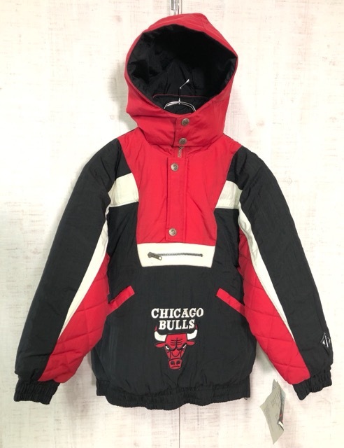【90s ヴィンテージ】未使用 デットストック★ATHLETICS社製 CHICAGO BULLS シカゴブルズ ハーフジップ ジャンパー キッズM_画像1
