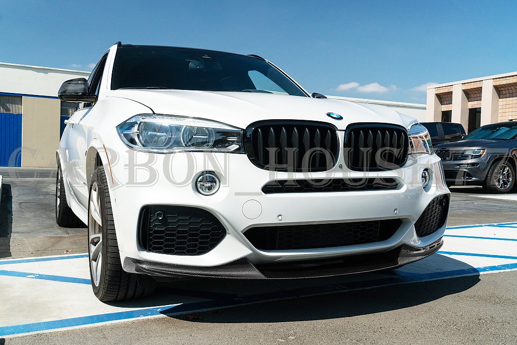 *BMW F15 X5 xDrive M sport carbon front lip spoiler P type 2013-2018.