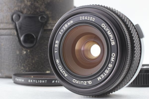 オリンパスOLYMPUS OM-SYSTEM 28mm F/3.5 G.ZUIKO AUTO-W 広角レンズ