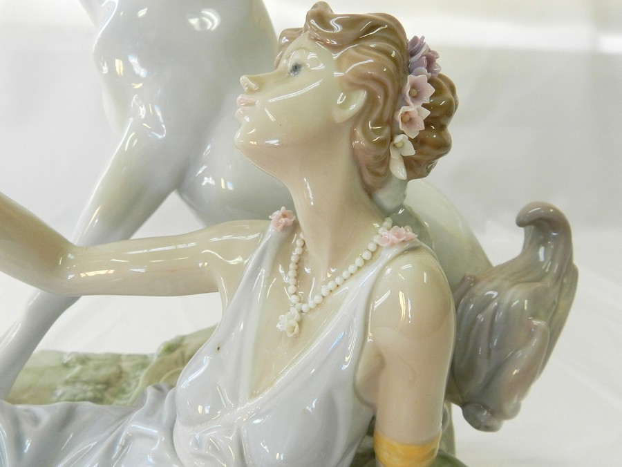 1円スタート フィギュリン LLADRO リヤドロ 女神とユニコーン 馬 女性