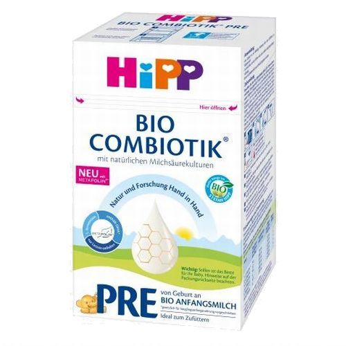 HIPP (ヒップ) オ－ガニック 粉ミルク コンビオティック BIO Pre プレ (0ヶ月から) 600g_画像1