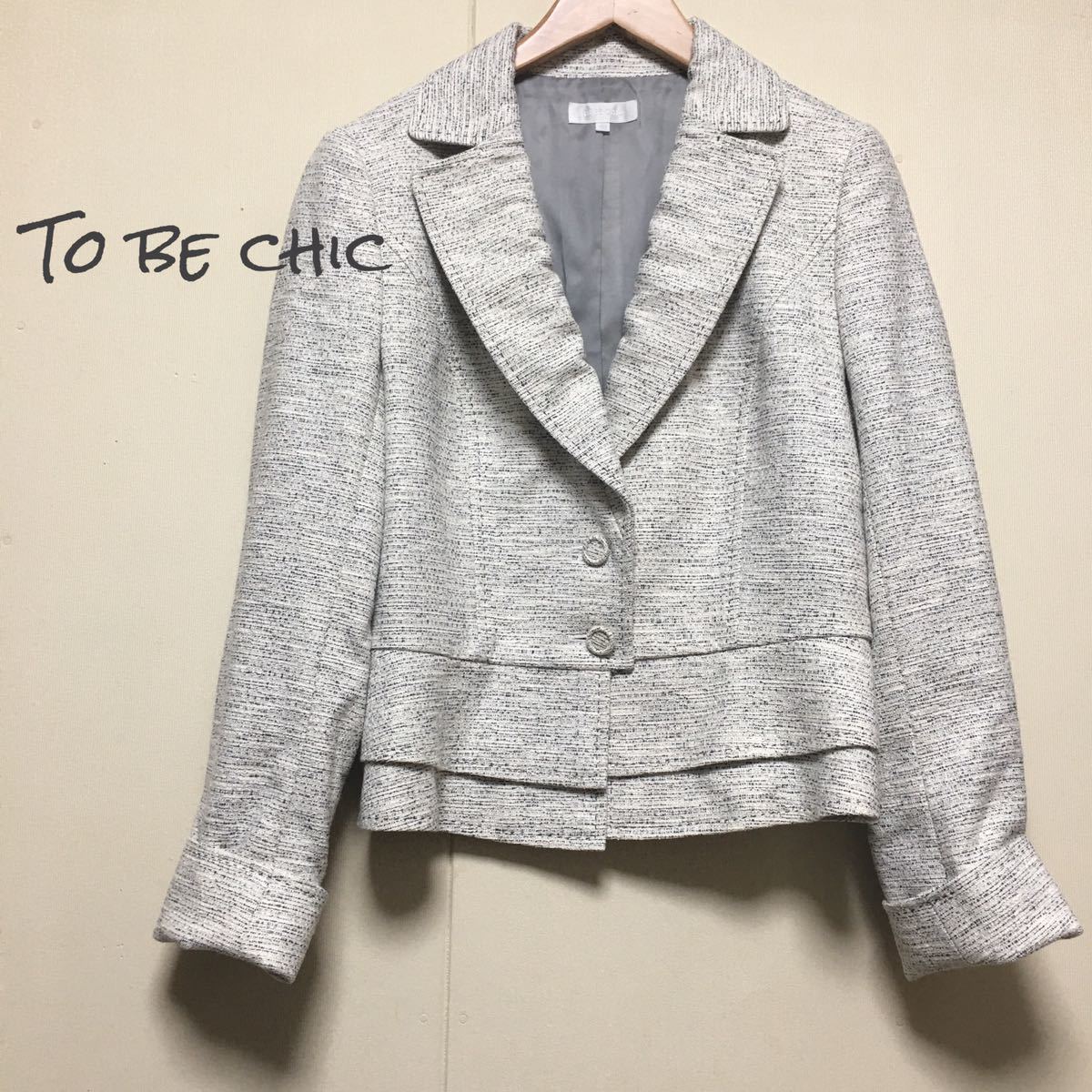 to be chic トゥービーシック　ぺプラム　ジャケット　　入学式　三陽商会_画像1