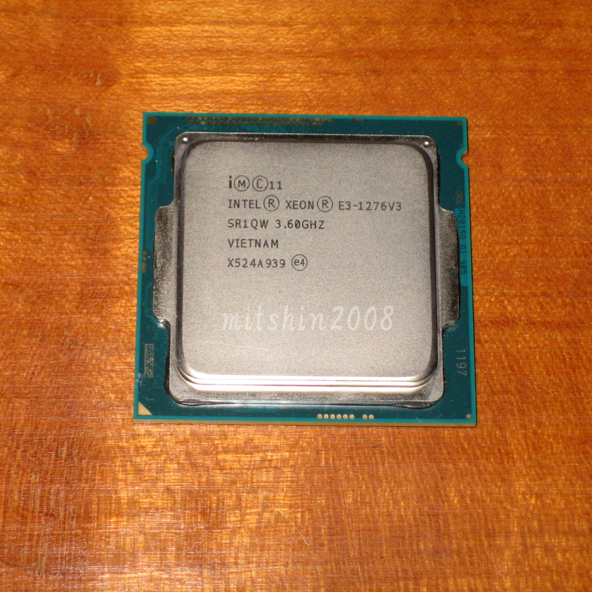 Intel Xeon E3-1276 v3 3.6GHz(TB:最大4.0GHz) LGA1150 Haswell 動作確認済 クリックポストなら送料185円 (E3-1276V3) [No.703]_【画像１】本商品(CPU表面)