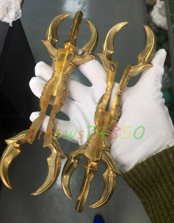 密教法具 寺院仏具」極上品 真言宗 五鈷杵 人形杵 仏具 銅製 密教法具 寺院仏具」極上品 真言宗 五鈷杵 人形杵 仏具 銅製
