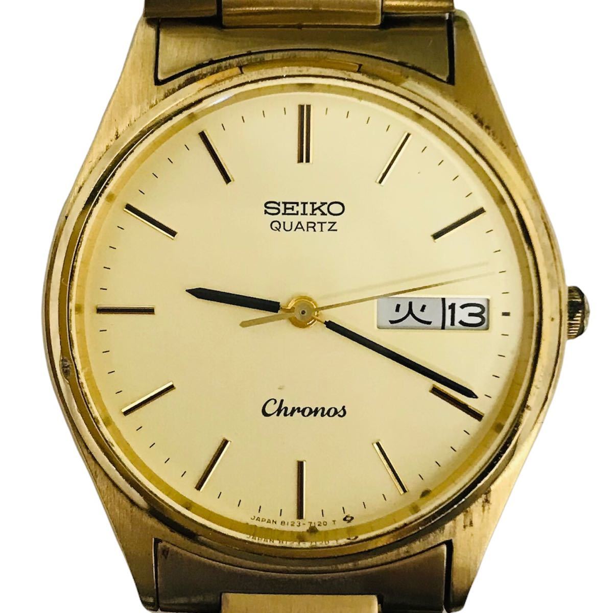 ★美品★ SEIKO セイコー Chronos クロノス メンズ 腕時計 ゴールド デイデイト ヴィンテージ アンティーク