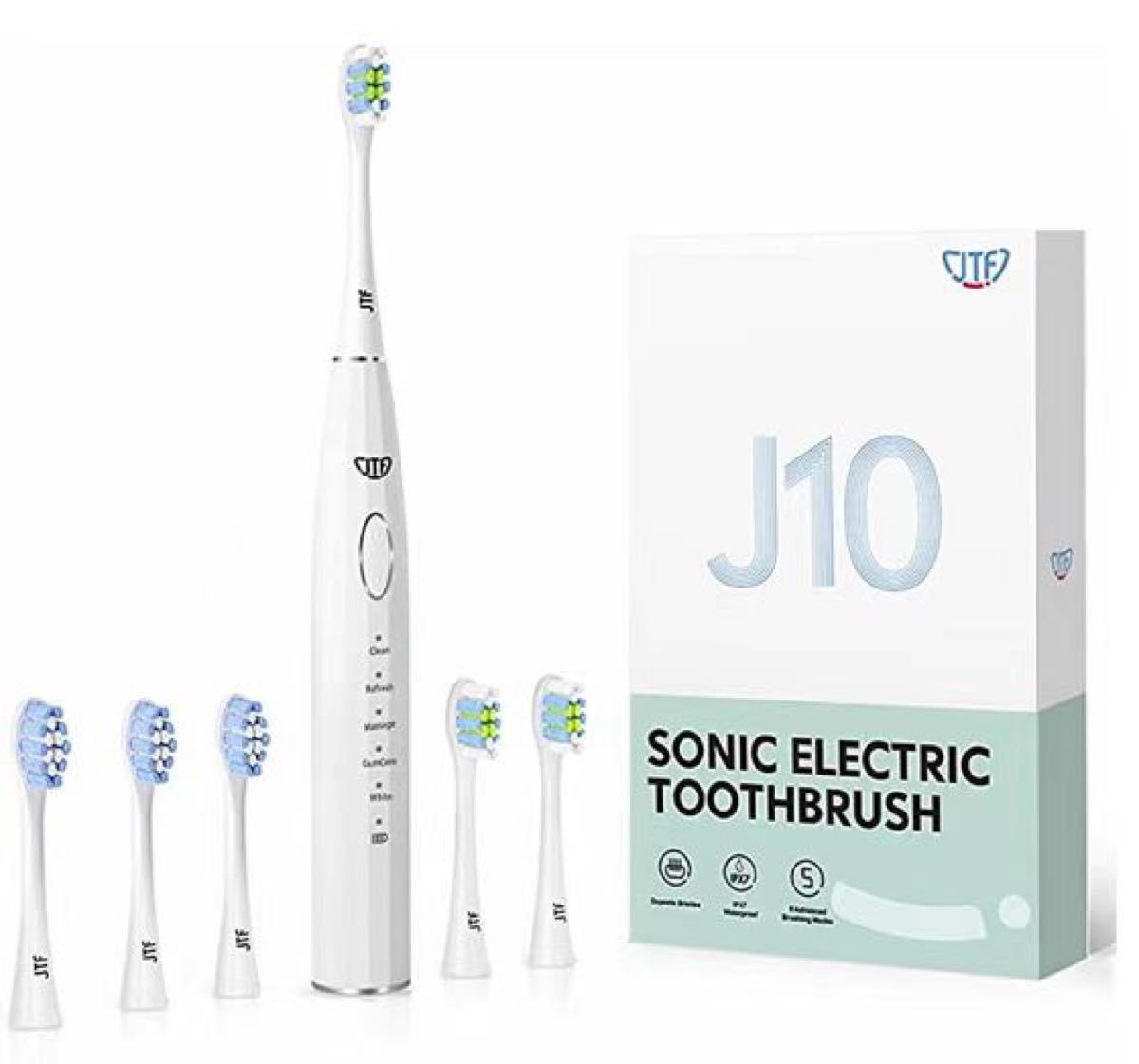 電動歯ブラシ替えブラシ5本付き 5つのケアモードオートタイマー機能PSE認証済