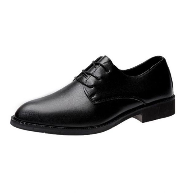 靴 bs1【25.5cm】メンズ ビジネスシューズ メンズシューズ プレーントゥ 合成革靴 無地 シンプル 通勤 軽量 靴 黒 ブラック