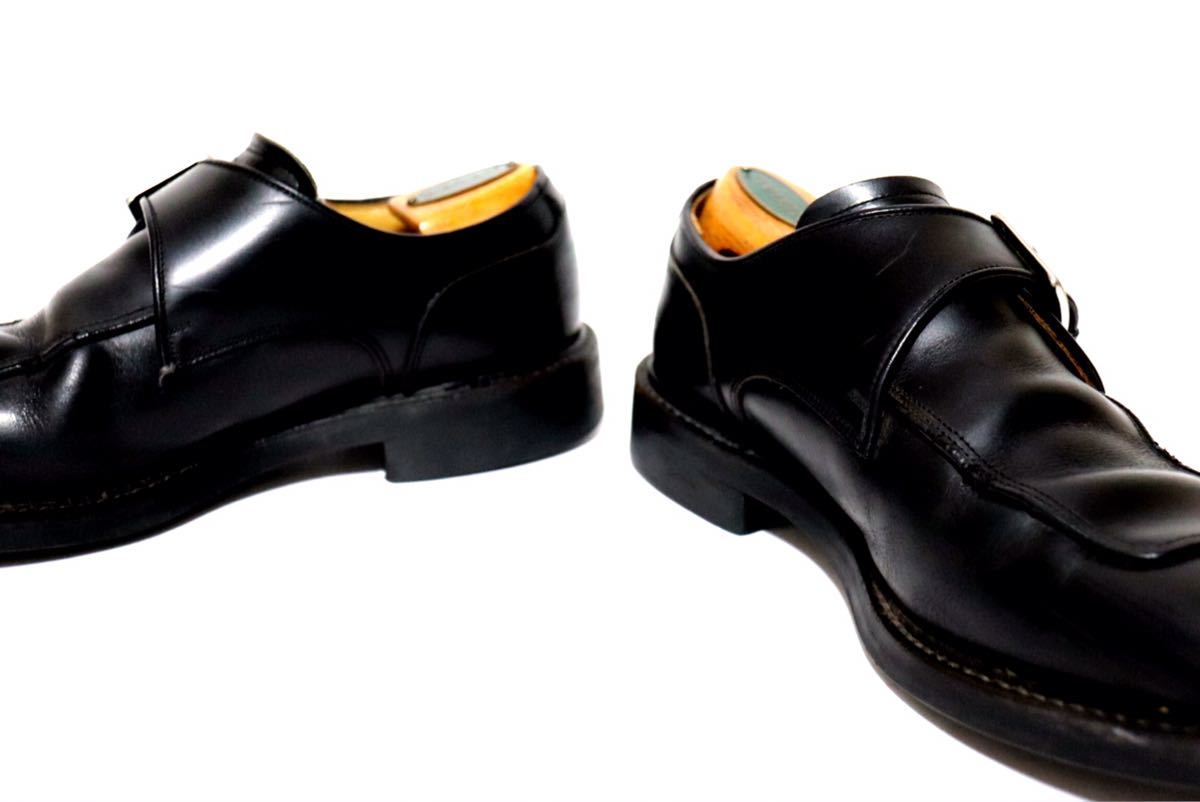[幅広] 即決落札　REGAL24.5㎝　ビジネスシューズ ブラック　メンズ　本革 高級靴　人気ブランド　ドレス　フォーマル　リーガル　送料無料