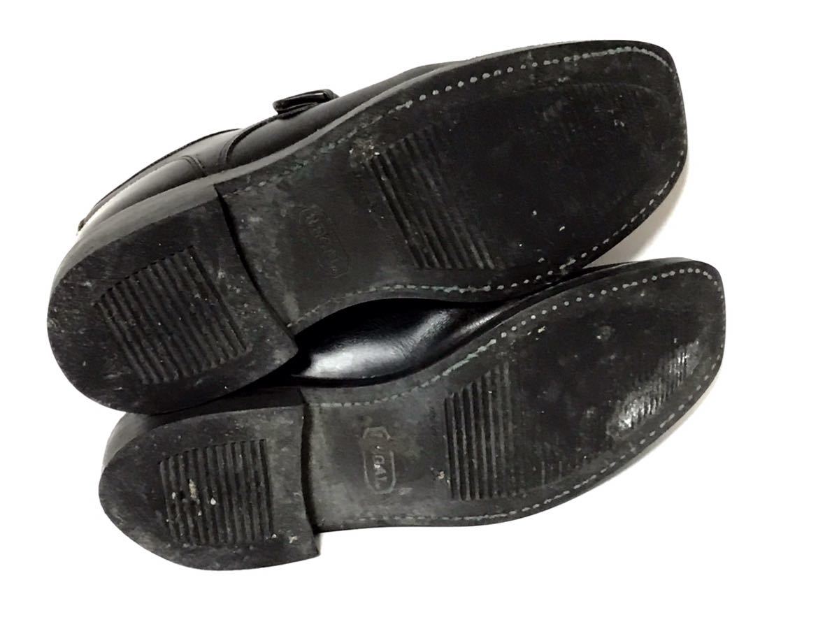 [幅広] 即決落札　REGAL24.5㎝　ビジネスシューズ ブラック　メンズ　本革 高級靴　人気ブランド　ドレス　フォーマル　リーガル　送料無料