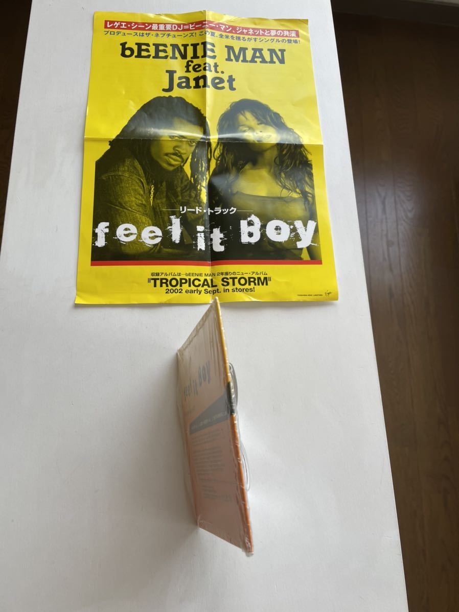 【非売品】【本体美品】BEENIE MAN feat. JANET ビーニー・マン feat. ジャネット feel it boy【送料スマートレター180円】チラシ付き_画像4