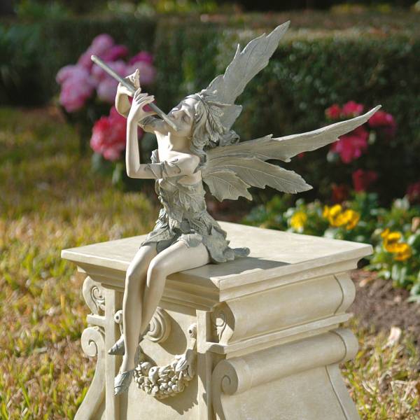 2022年秋冬新作 笛を吹く妖精 インテリア西洋置物彫刻オブジェ庭装飾