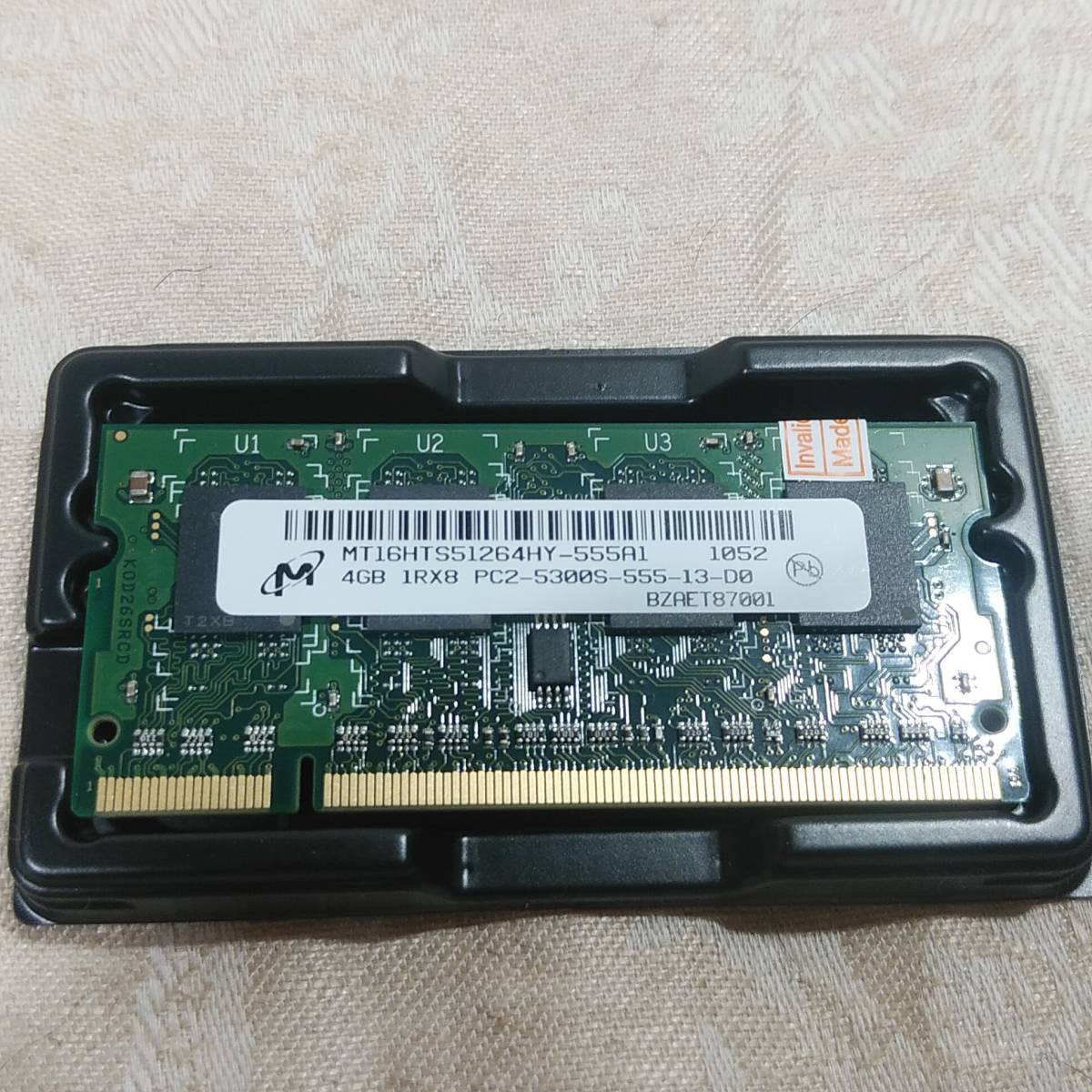 最旬トレンドパンツ マイクロン Micron 新品 ノートPC用メモリ 送料無料 バラ売り 4GBメモリ DDR2-667MHz PC2-5300S  - 4GB